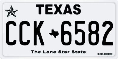 TX license plate CCK6582
