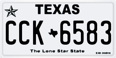 TX license plate CCK6583