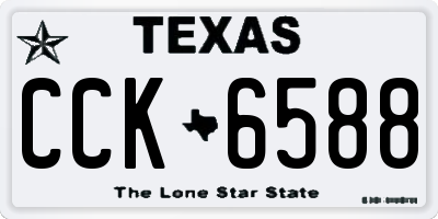 TX license plate CCK6588