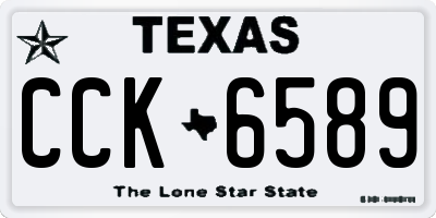 TX license plate CCK6589