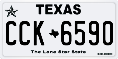 TX license plate CCK6590