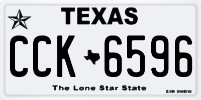 TX license plate CCK6596