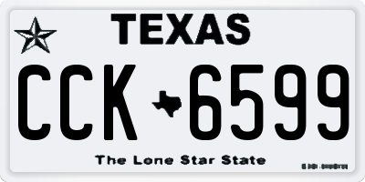 TX license plate CCK6599