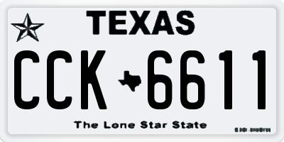 TX license plate CCK6611