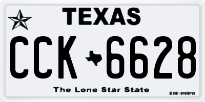 TX license plate CCK6628