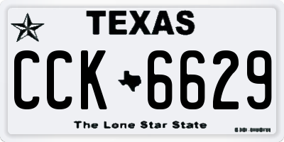 TX license plate CCK6629