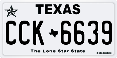 TX license plate CCK6639
