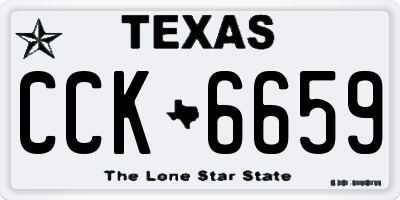 TX license plate CCK6659