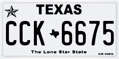 TX license plate CCK6675