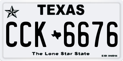 TX license plate CCK6676