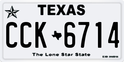 TX license plate CCK6714