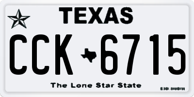 TX license plate CCK6715