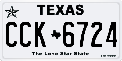 TX license plate CCK6724