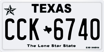 TX license plate CCK6740