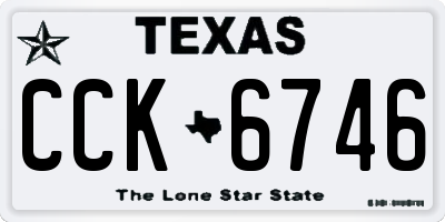 TX license plate CCK6746
