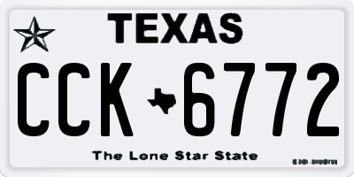 TX license plate CCK6772