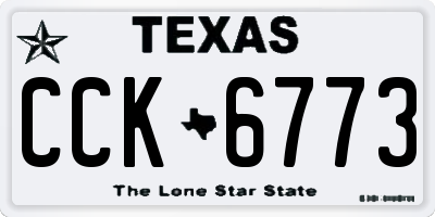 TX license plate CCK6773