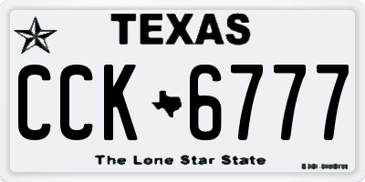 TX license plate CCK6777