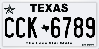 TX license plate CCK6789
