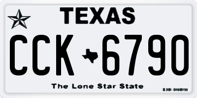 TX license plate CCK6790