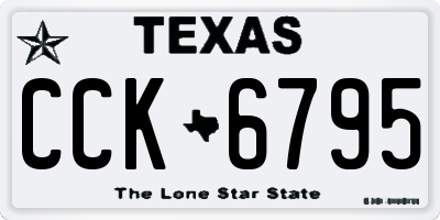 TX license plate CCK6795