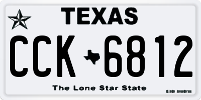 TX license plate CCK6812