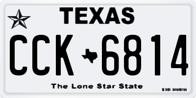TX license plate CCK6814