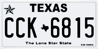 TX license plate CCK6815
