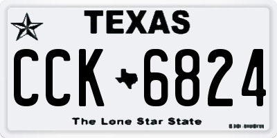 TX license plate CCK6824