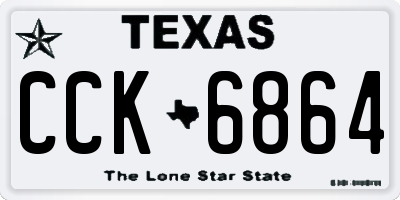 TX license plate CCK6864