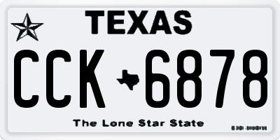 TX license plate CCK6878