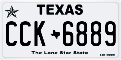 TX license plate CCK6889