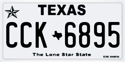 TX license plate CCK6895