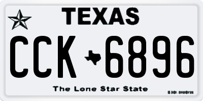 TX license plate CCK6896