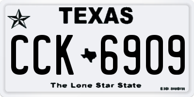 TX license plate CCK6909