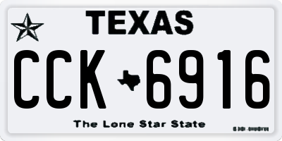 TX license plate CCK6916