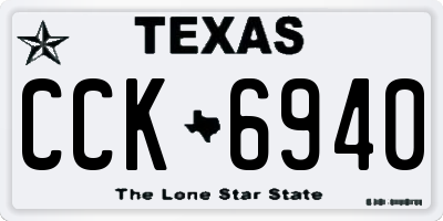 TX license plate CCK6940