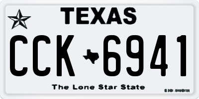 TX license plate CCK6941