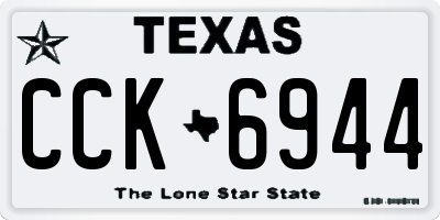 TX license plate CCK6944