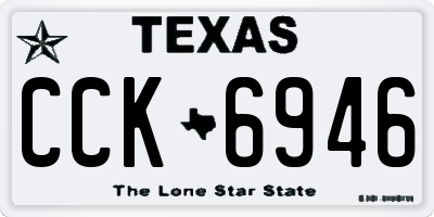 TX license plate CCK6946