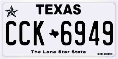 TX license plate CCK6949