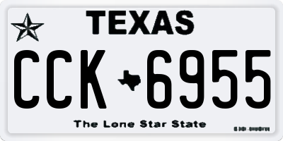 TX license plate CCK6955