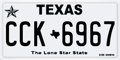 TX license plate CCK6967