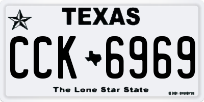 TX license plate CCK6969