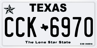 TX license plate CCK6970