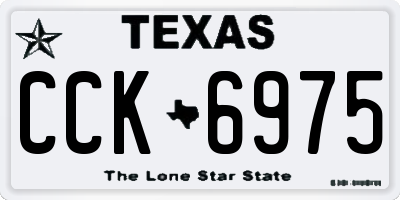 TX license plate CCK6975