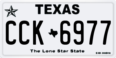 TX license plate CCK6977