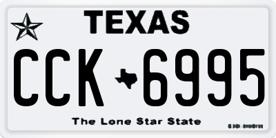 TX license plate CCK6995