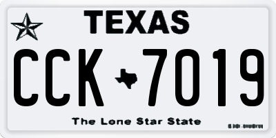 TX license plate CCK7019