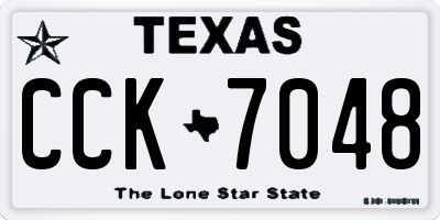 TX license plate CCK7048